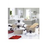 Milkbrown Granit 6 Parça Mini Tencere Seti