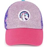 Milk&Moo Ayris 7-10 Yaş Kız Şapkası - Unicorn Temalı, Simli, Pembe-Mor, Ayarlanabilir Yazlık
