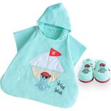 Milk&moo Çocuk Panço ve Ev Terliği Denizci Ahtapot - Mavi - 1 - 4 Yaş