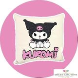 Milky Ada Toys Kuromi Peluş Dekoratif Yastık Uyku Arkadaşı 24 Cm X 24 Cm