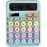 Milky Ada Toys Pastel Renkli Hesap Makinası 12 Haneli Otomatik Kapanan Aaa Pil ve Güneş Paneli ile Çalışma Hafızalı Işlem Yüzde Karakök Hesaplama 3 Asorti Mavi Pembe Beyaz