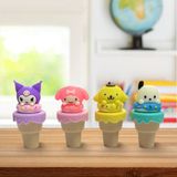 Milky Ada Toys Sanrio Dondurma Külahı Sevimli Karakterler Renkli Keçeli Kalem 4 Adet 7 cm x 3 cm - 4'lü