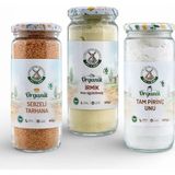 Mill & More +6 Ay Favori Set - Organik Sebzeli Tarhana 400G + Org. İnce İrmik 330G + Org. Tam Pirinç Unu 320G