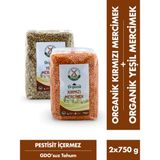 Mill & More Organik Kırmızı Mercimek 750 G + Organik Yeşil Mercimek 750 G Seti - 750 gr