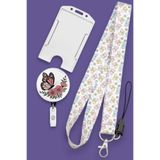 MİLLENEX Kelebek Renkli Boyun Askı İpi Boyun askısı 3 lü Set Boyun İpi Yoyo Yaka Dikey Kartlık-B194-Y098