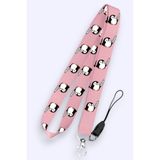MİLLENEX Pembe Katil Penguen Telefon Askı Yaka Kartı Boyun Askısı Askı İpi Boyunluk-BAB-B330