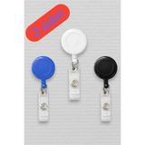 MİLLENEX Renkli 3 Lü Klips Kart Tutucu Buton Yoyo Kimlik Kart Makarası Yoyo Kartlık-MBB-Y