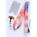MİLLENEX Renkli Desen Yaka Kartı Boyun Askı İpi 3 lü Set Boyun İpi Yoyo Dikey Yaka Kartlık-B041-Y065