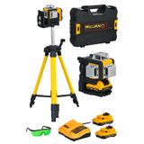 Millian İtaly 360° 12 Köşe 50 Metre Ölçüm 2 Akülü Hizalama Lazer Metre Çizgi Hizalama Makinesi Tripod Hediye