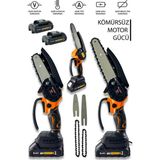 Millian Italyan Teknoloji Kömürsüz Motor 10 - 15 cm Çift Pala Çift Akülü Dal Ağaç Budama Testere Makinası
