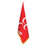 Milliyetçi Hareket Partisi (MHP) Bayrağı - Ofis-Makam-Toplantı Odaları - Saçaklı Makam Bayrağı