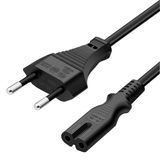 MilnoTech 1M Güç Kablosu, Euro Güç Kablosu Fiş Şekil 8 Güç Kablosu Samsung Philips LG Sony TV, PS4, PS5, Xbox, PC Monitör, DVD, Yazıcı için