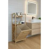 Milonsa Bambu Kirli Çamaşır Sepeti Ahşap Banyo Düzenleyici Kirli Sepeti Banyo Dolabı Organizer Banyo Rafı