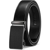 MILORDE Erkek Cırcır Deri Kemer Günlük Golf Elbisesi Pantolon Gömlekleri için, Ayarlanabilir Kesim, Rahat ve Kullanımı Kolay (35 mm)