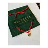 Miltonia 925s Gümüş Şans Fili Kırmızı İp Bileklik