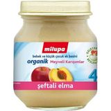 Milupa 4+ Ay 2x125 gr Organik Şeftali Elma Mama
