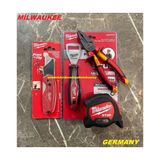 Milwaukee 180MM Pense Cobalt Çelik 1000V 3fnk 5metre Maket Bıçağı Açacak 4set - 4 LÜ SET - Kırmızı - Siyah