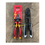 Milwaukee 180MM Pense Cobalt Çelik 1000V 3fonk Wurth Kablo Sıkma Pense 2set - 2 Lİ SET - Kırmızı - Siyah