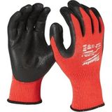 Milwaukee 3. Derece Kesik Korumalı Nitril Eldiven - 10 - Kırmızı