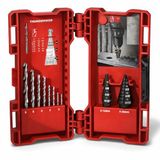 Milwaukee 48899350 10 parçalı HSS-G kademeli ve matkap ucu seti