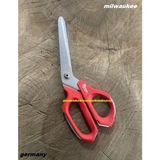 Milwaukee Agır Hizmet Makası Kumaş Kagıt Naylon Makası Eğik Açılı Makas 26CM - Kırmızı - Gri