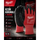 Milwaukee Siyah Kırmızı Yağa Dayanıklı Tam Nitril Kaplama İş Eldiveni T4932493225-3226 / T493249322