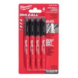 Milwaukee T48223154 Inkzall 4 Adet İnce Uçlu Marker Kalem