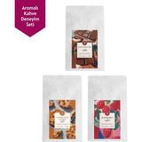 Mim and More 3 x 200 gr Chocolate&Raspberry&Caramelize Cookie Aromalı Çekirdek Kahve 3'lü Set