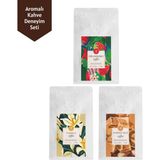 Mim and More 3 x 200 gr Strawberry&toffee Nut&vanilla Aromalı Coffee Çekirdek Kahve 3'lü Set