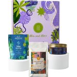 Mim And More Babalar Günü Hediye Kutusu - Damla Sakızlı Türk Kahvesi, Breakfast Blend Filtre Kahve, Blue Matcha Doypack Hediye Kutusu - Bitki Çayı