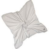 Mim Eşarp ve Şal Enba Pamuklu Iğne Oyalı Namaz ve Mevlüt Örtüsü 110X110 cm - 110 x 110 cm - Beyaz