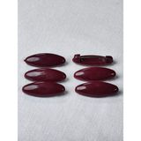 Mim Eşarp ve Şal Eşarp ve Şal Klips Toka Iğnesi – Safety Pin 6 Adet - Koyu Bordo - 1