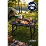 Mim Life Mega Boy Katlanır Kamp Masası 50x70 cm | Taşınabilir Plastik Piknik Masası | Bahçe, Balkon, Plaj ve Kamp Kullanımına Uygun