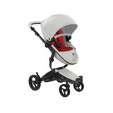 mima Xari Bebek Arabası Set (Siyah Şase - Beyaz Ünite - Kırmızı İç Ped)