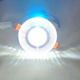 MİMAR LED Kristal Motifli 2+4,5 W Sıva Altı Spot Kenarı Beyaz Işık - 6500K - Beyaz