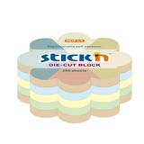Mimbek Çiçek Şekilli Yapışkan Not Çantası | 250 Yaprak – Kağıttan üretilmiştir – Soluk Renkler Çeşitliliği – Ölçüler 6,7 x 6,7 cm – Mimbek