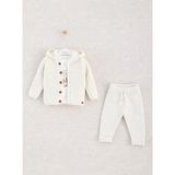 Mimbo Kids Erkek Bebek 3'lü Merinos Yünlü Bebek Takımı - Sağlıklı Sıcaklık ve Konfor - 12 - 18 Ay - Beyaz