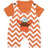 Mimbo Kids Erkek Bebek Geyikli Tulum Tişört 2'li Takım - 1,5 Yaş - 3B2-Turuncu