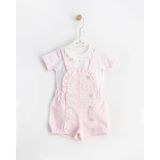 Mimbo Kids Kız Bebek Body'li Açık Pembe Salopet 2 Li Takım - 3 - 6 Ay
