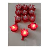 MİMES Kına El Mumu Led Li ((( Kırmızı ))) 12'li Paket