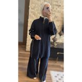 MİMİ Luxury Wear Kadın Biye Detaylı Fermuarlı Tesettür İkili Takım