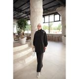 MİMİ Luxury Wear Kadın Fermuarlı Ve Şerit Detaylı Tesettür Eşofman Takımı - İkili Spor Takım