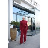 MİMİ Luxury Wear Kadin Geniş Kuşak Fermuarlı Tesettür Tulum