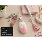 Mimi Peluş Kedi Charm Anahtarlık – Sevimli Mini Çanta Aksesuarı Hediye