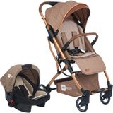 Mimma Baby Kabin Travel Sistem Bebek Arabası - Gold Kahve