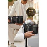 Mimodish Premium 1.sınıf Işçilik Lüks Gerçek Deri Arkadaşa Sevgiliye Hediye Babaya Özel Hediye Siyah Deri Lüks Dikey Erkek Cüzdan