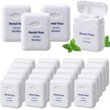 Mimorou 24 Paket Diş İpi Toplu Seyahat Nane Aromalı Diş İpi 50 m Her Seyahat Diş İpi Mumlu Diş İpi Diş Bakımı ve Diş Eti Koruması (Beyaz)
