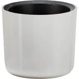 Mimoza 7cm Beyaz 0,2 Litre Mini Boy Kaktüs Sukulent Saksısı Süzgeçli Minik Parlak Saksı 7 cm