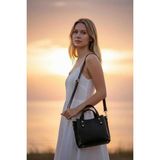 Mimoza Accessories Pr Model Kadın El Çantası, Askılı ve Charm Cüzdanlı - --Siyah