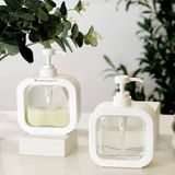 Mimoza Beyaz Şeffaf Sıvı Sabunluk Plastik Malzeme ile 16 cm Modern ve Düz Tasarım - 16 x 5 cm